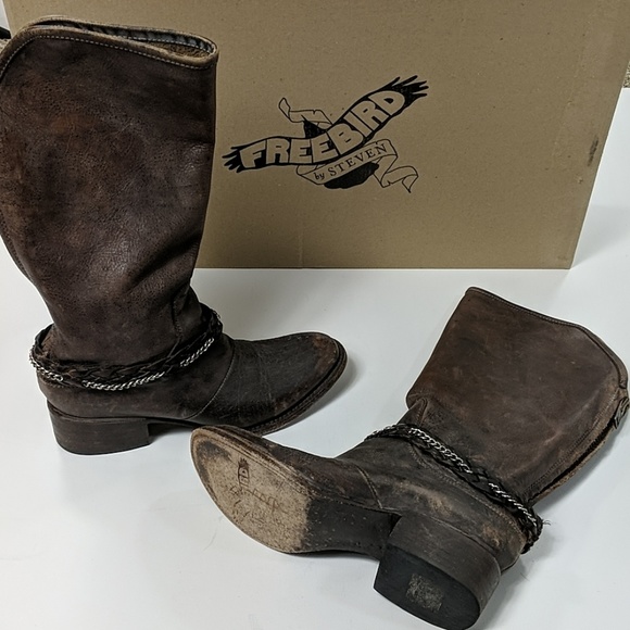 Freebird by Steven Shoes - Freebird by Steven Breck ankle strap leather boots